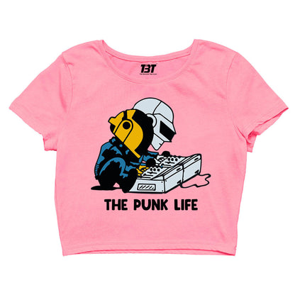 daft punk the punk life crop top music band buy online united states of america usa the banyan tee tbt men women girls boys unisex Sky Blue