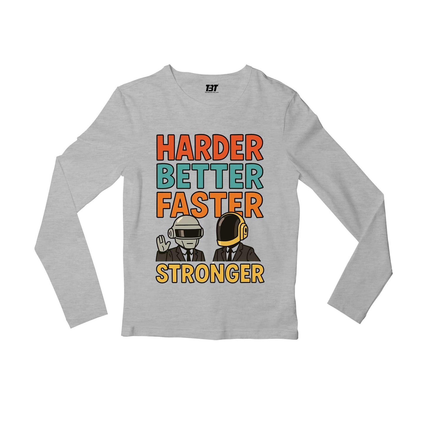 daft punk harder, better, faster, stronger full sleeves long sleeves music band buy online india the banyan tee tbt men women girls boys unisex black