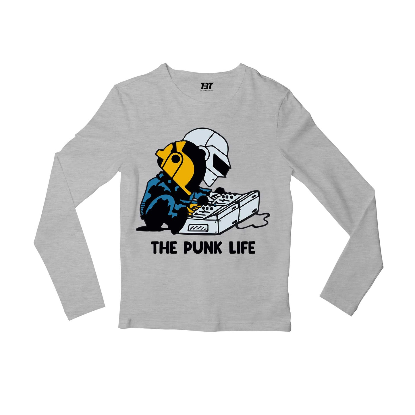 daft punk the punk life full sleeves long sleeves music band buy online india the banyan tee tbt men women girls boys unisex gray