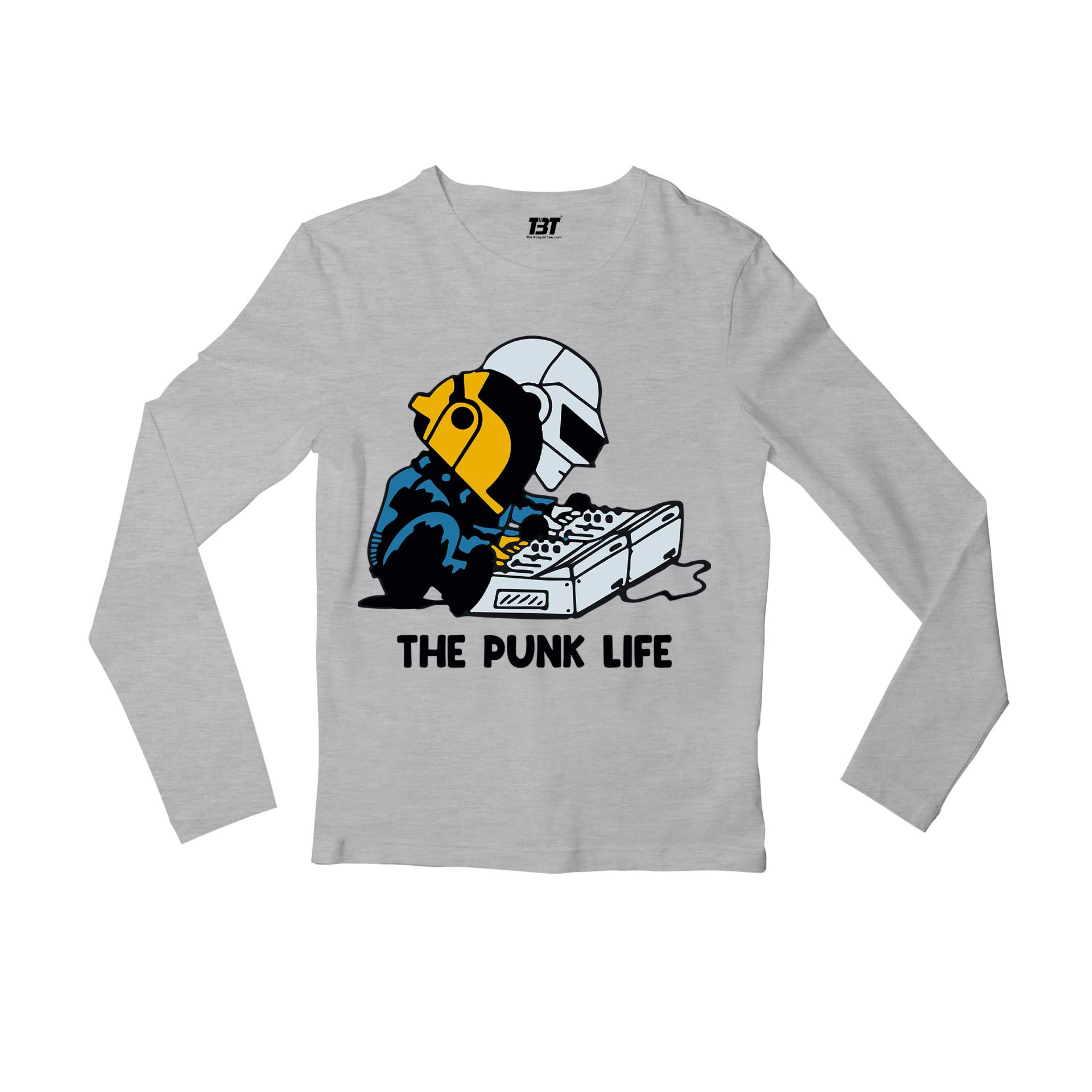 daft punk the punk life full sleeves long sleeves music band buy online india the banyan tee tbt men women girls boys unisex gray