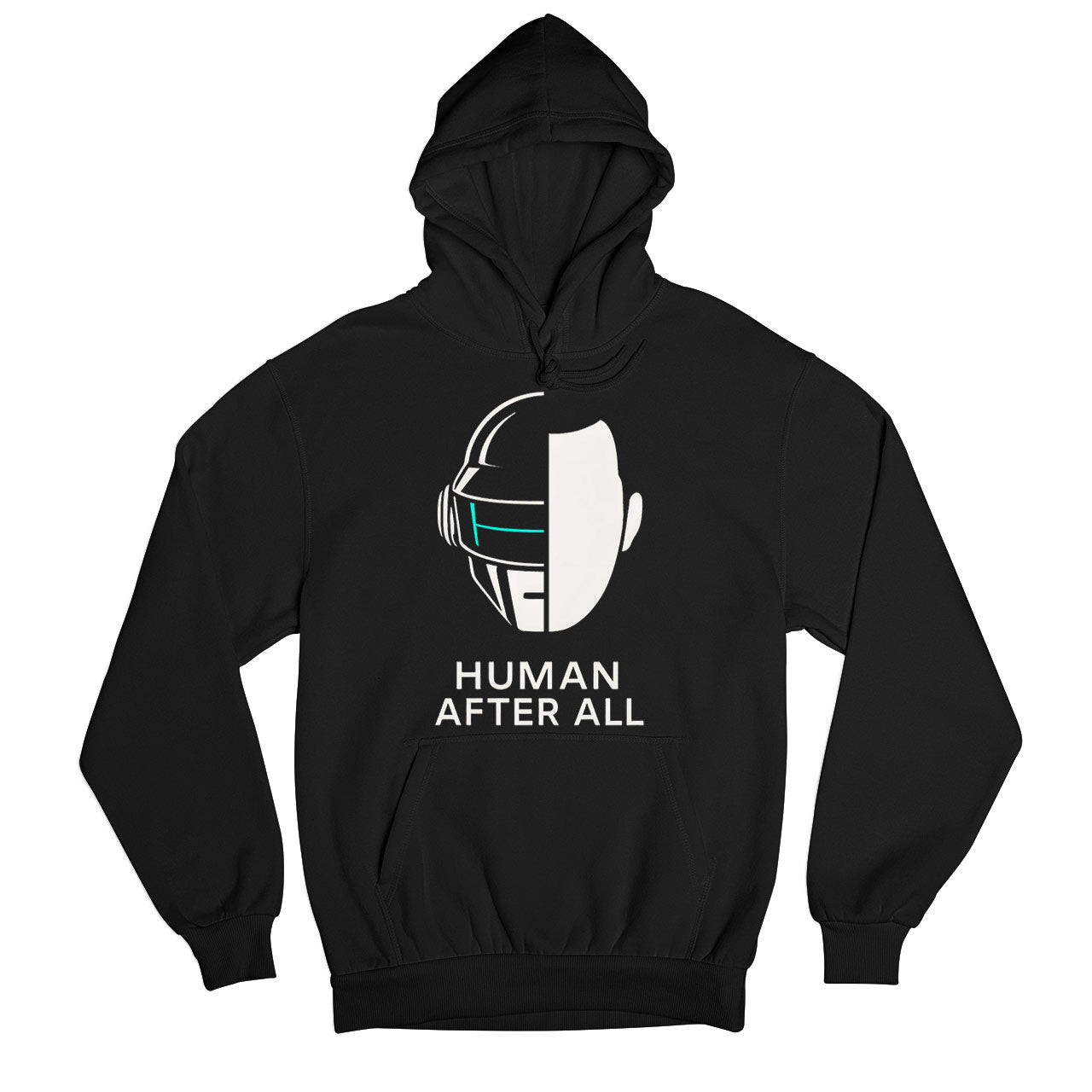 daft punk human after all hoodie hooded sweatshirt winterwear music band buy online united states usa the banyan tee tbt men women girls boys unisex black