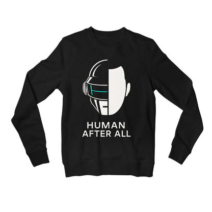 daft punk human after all sweatshirt upper winterwear music band buy online united states usa the banyan tee tbt men women girls boys unisex black
