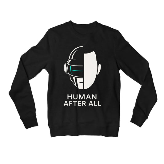 daft punk human after all sweatshirt upper winterwear music band buy online united states usa the banyan tee tbt men women girls boys unisex black