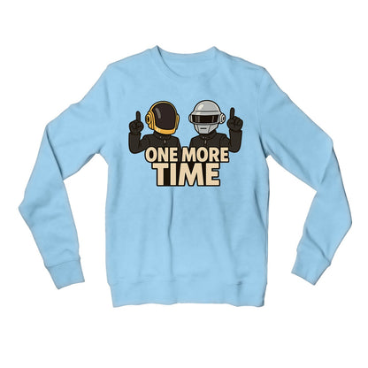 daft punk one more time sweatshirt upper winterwear music band buy online united states usa the banyan tee tbt men women girls boys unisex baby blue