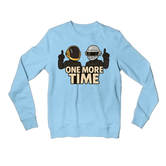 daft punk one more time sweatshirt upper winterwear music band buy online united states usa the banyan tee tbt men women girls boys unisex baby blue