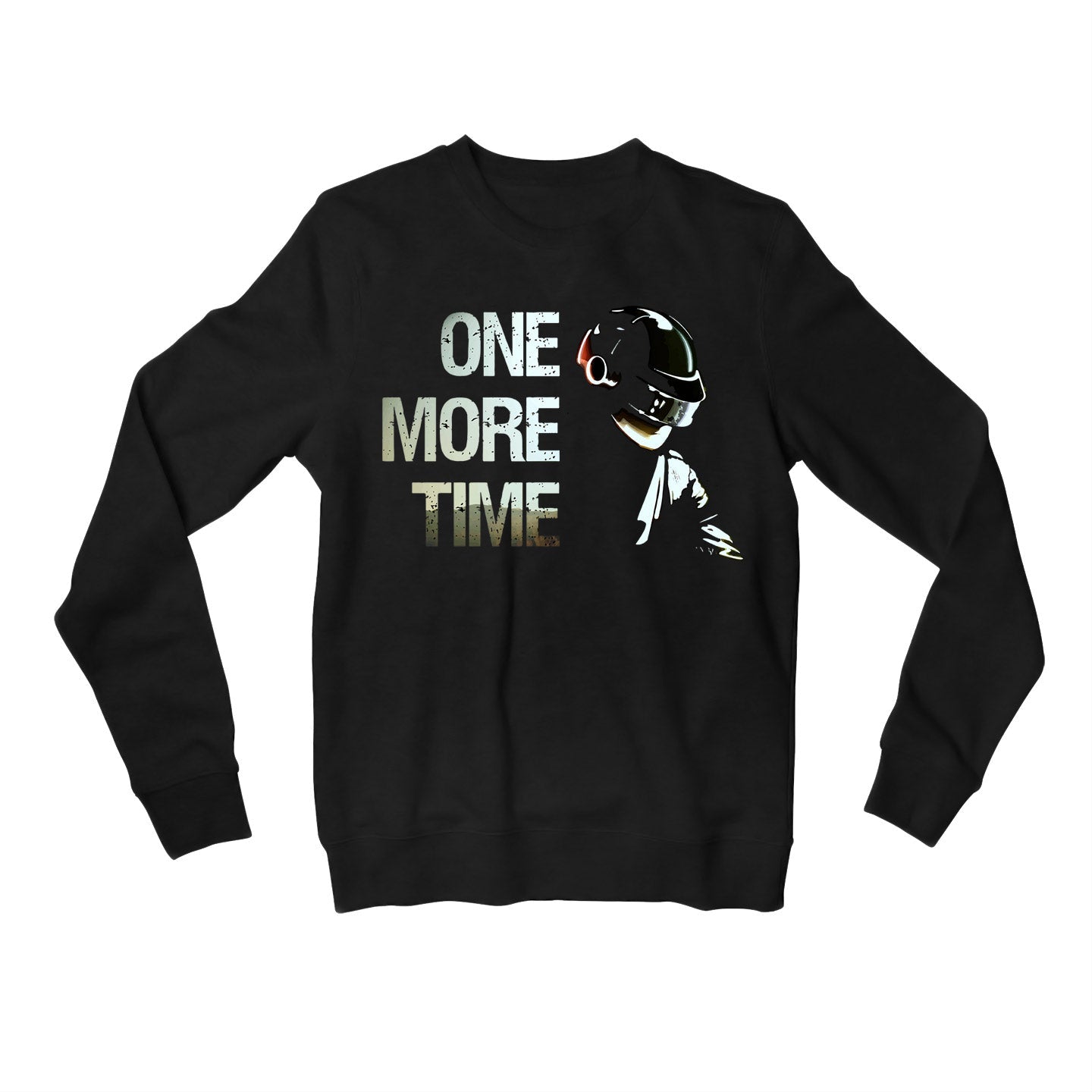 daft punk one more time sweatshirt upper winterwear music band buy online united states of america usa the banyan tee tbt men women girls boys unisex black