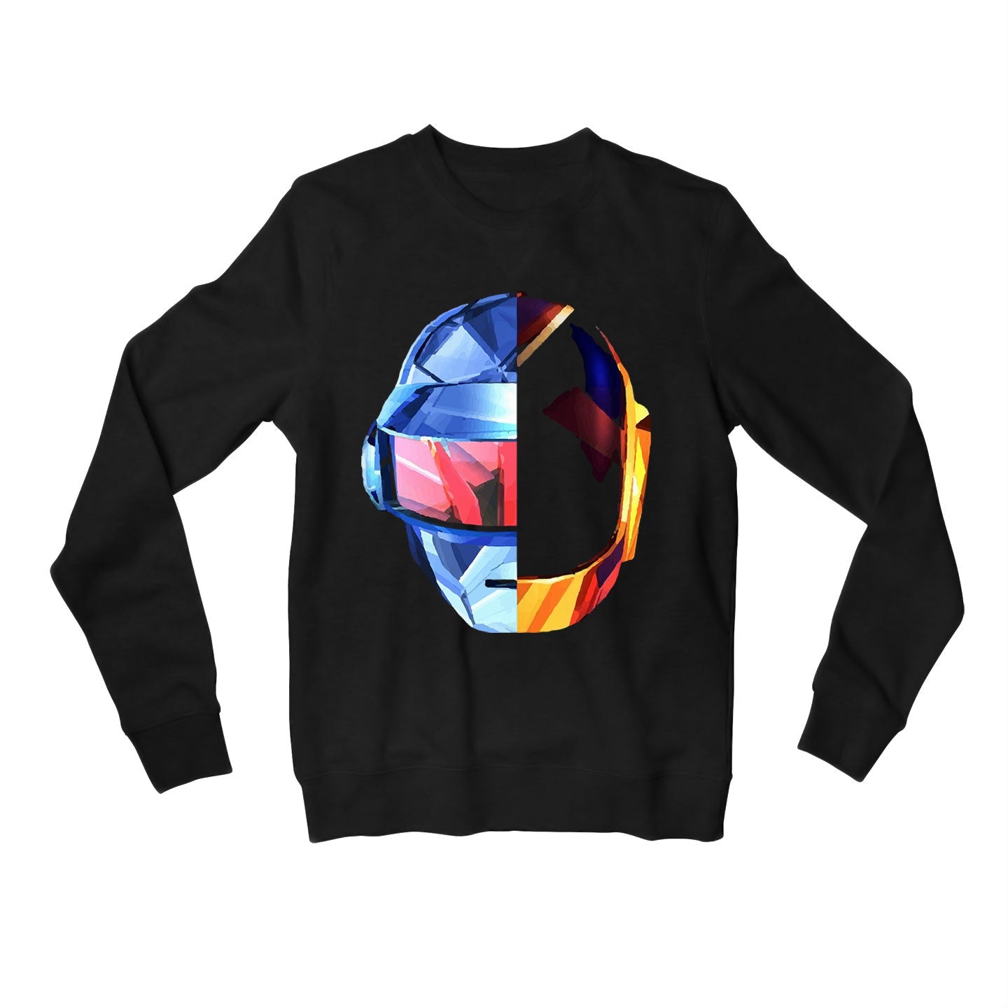 daft punk the punk helmets sweatshirt upper winterwear music band buy online united states usa the banyan tee tbt men women girls boys unisex black