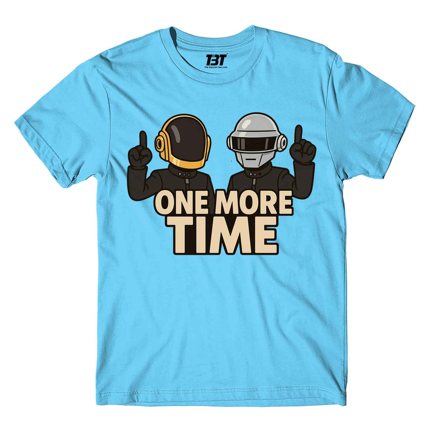 daft punk one more time t-shirt music band buy online united states of america usa the banyan tee tbt men women girls boys unisex sky blue