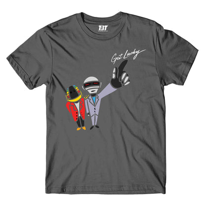 daft punk get lucky t-shirt music band buy online united states of america usa the banyan tee tbt men women girls boys unisex steel grey