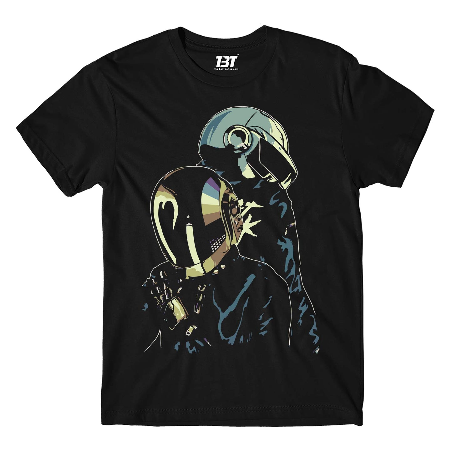 daft punk the duo t-shirt music band buy online united states of america usa the banyan tee tbt men women girls boys unisex black