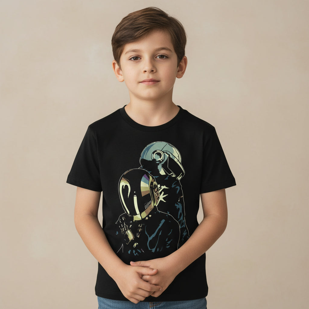 daft punk the duo t-shirt music band buy online united states of america usa the banyan tee tbt men women girls boys unisex black