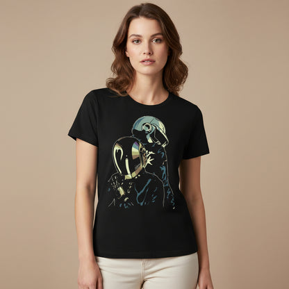 daft punk the duo t-shirt music band buy online united states of america usa the banyan tee tbt men women girls boys unisex black