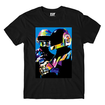daft punk the duo t-shirt music band buy online united states of america usa the banyan tee tbt men women girls boys unisex black