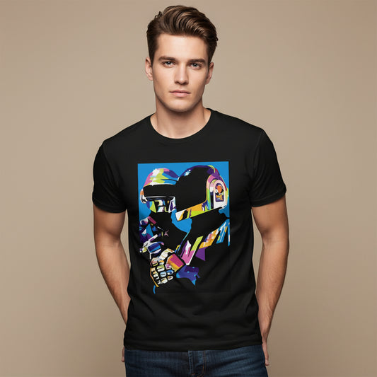 daft punk the duo t-shirt music band buy online united states of america usa the banyan tee tbt men women girls boys unisex black