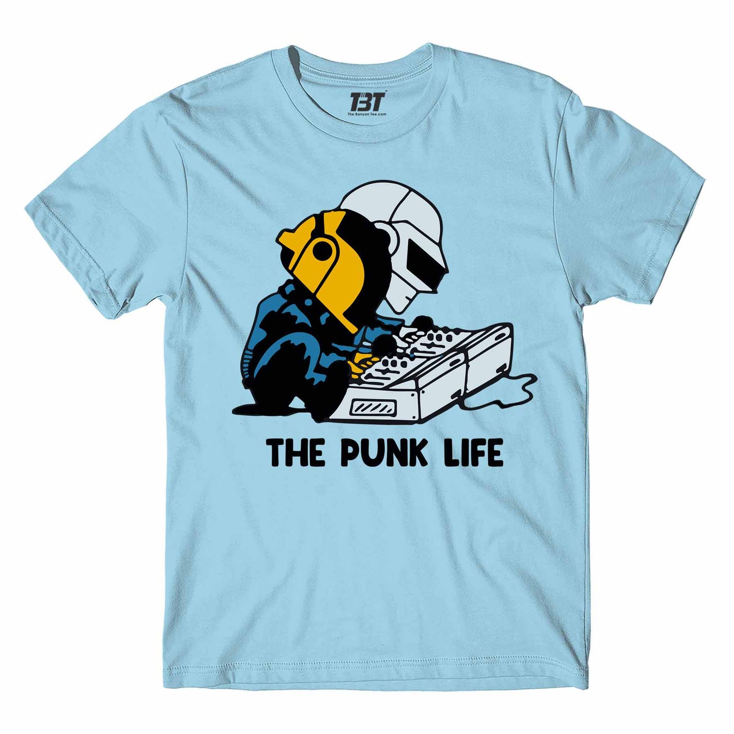 daft punk the punk life t-shirt music band buy online usa united states the banyan tee tbt men women girls boys unisex Ocean  Blue