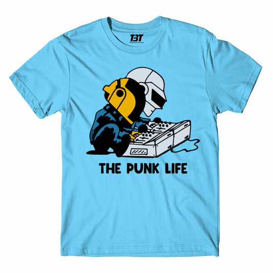 daft punk the punk life t-shirt music band buy online united states of america usa the banyan tee tbt men women girls boys unisex Sky Blue