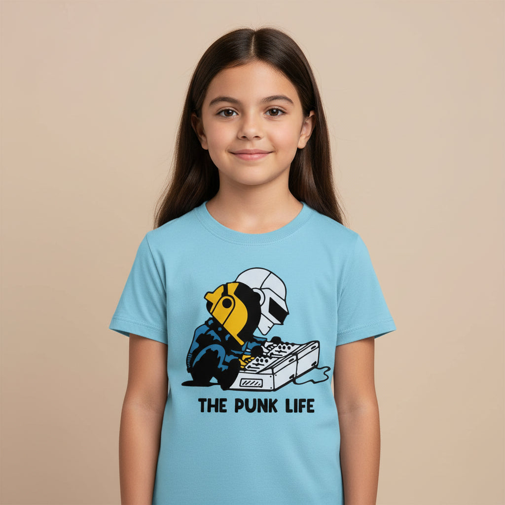 daft punk the punk life t-shirt music band buy online united states of america usa the banyan tee tbt men women girls boys unisex Sky Blue