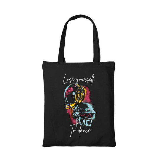 daft punk lose yourself to dance tote bag hand printed cotton women men unisex