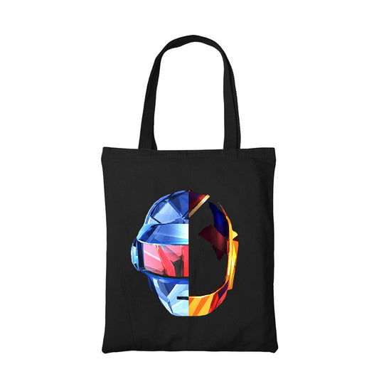 daft punk the punk helmets tote bag hand printed cotton women men unisex