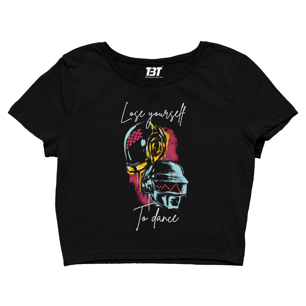 daft punk lose yourself to dance crop top music band buy online united states of america usa the banyan tee tbt men women girls boys unisex black