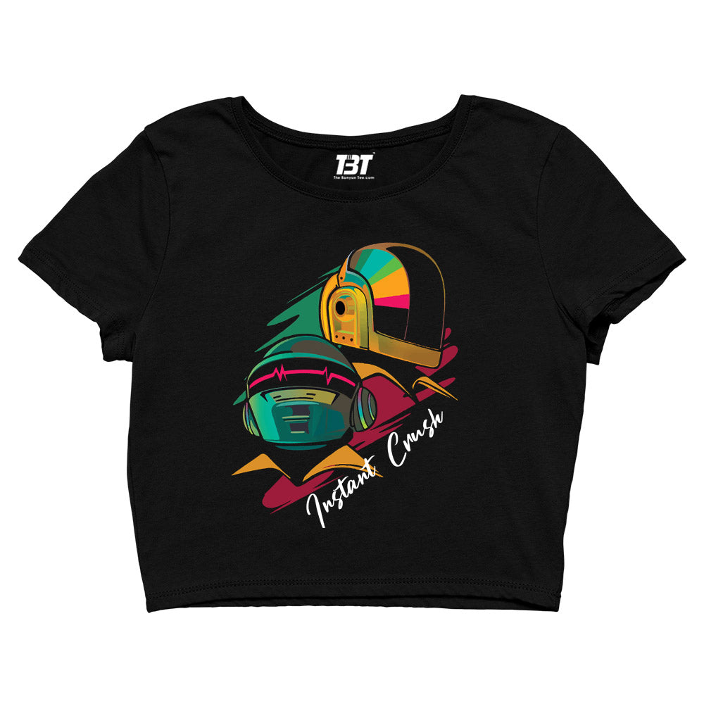 daft punk instant crush crop top music band buy online united states of america usa the banyan tee tbt men women girls boys unisex black