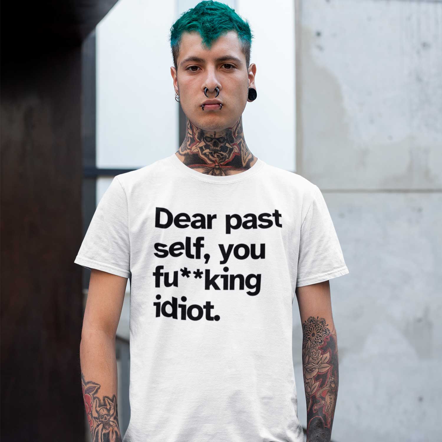 graphic dear past self t-shirt printed graphic stylish buy online united states usa the banyan tee tbt men women girls boys unisex white 