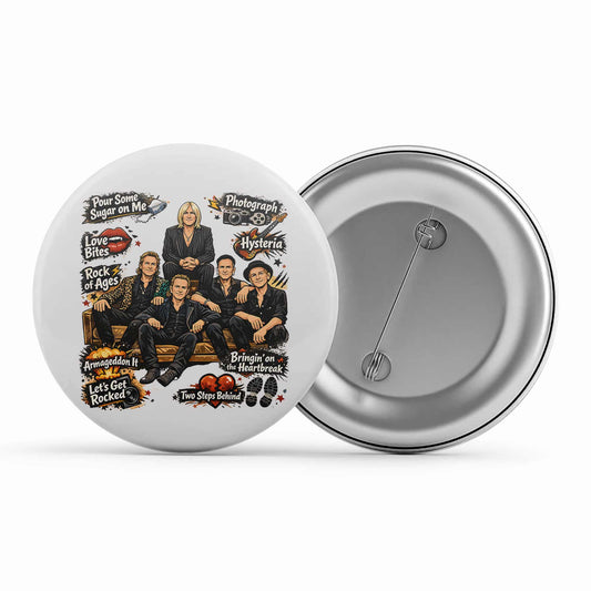 def leppard doodle leppard badge pin button music band buy online united states usa the banyan tee tbt men women girls boys unisex  