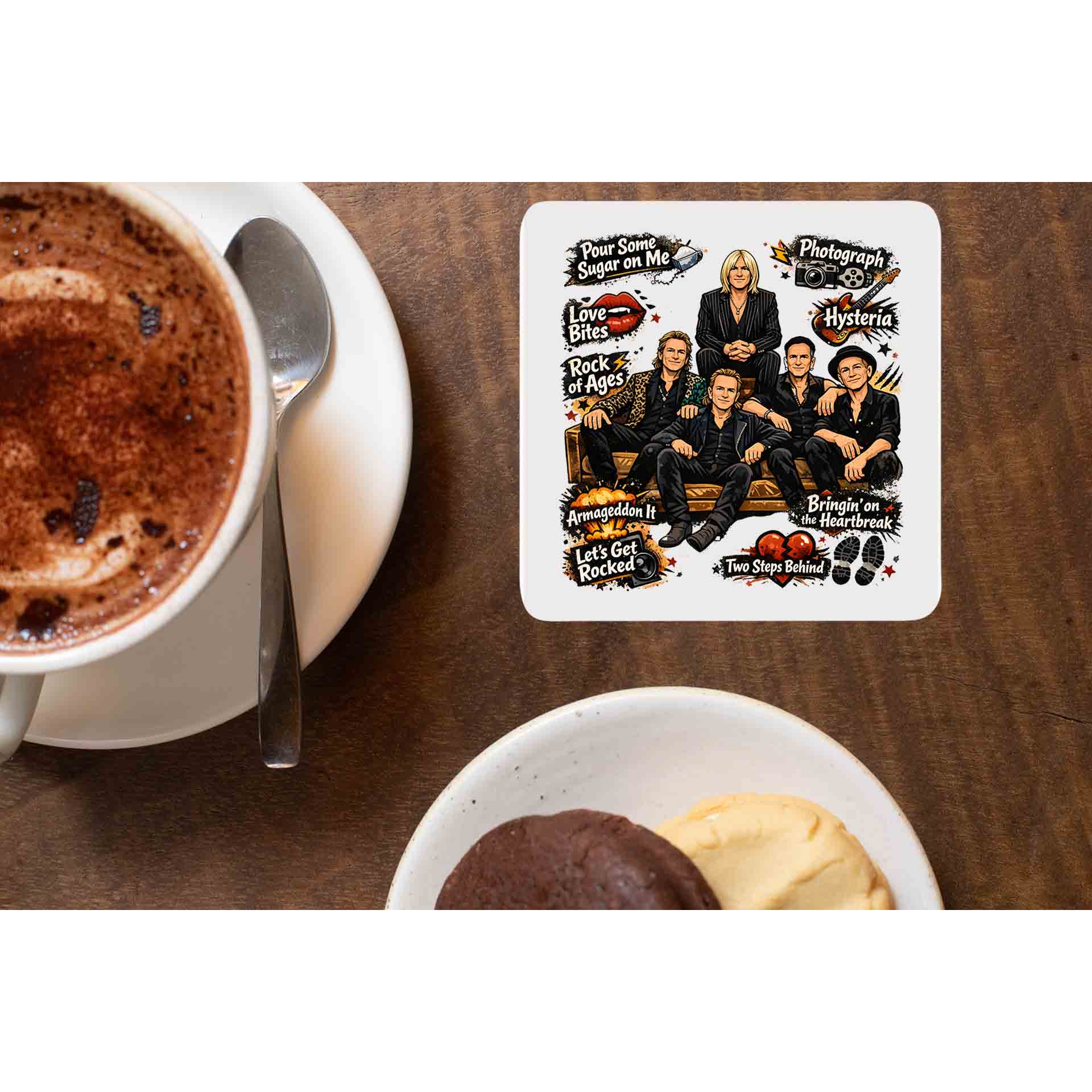 def leppard doodle leppard coasters wooden table cups united states usan music band buy online united states usa the banyan tee tbt men women girls boys unisex  