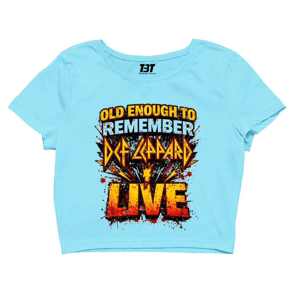def leppard old enough crop top music band buy online united states usa the banyan tee tbt men women girls boys unisex s 