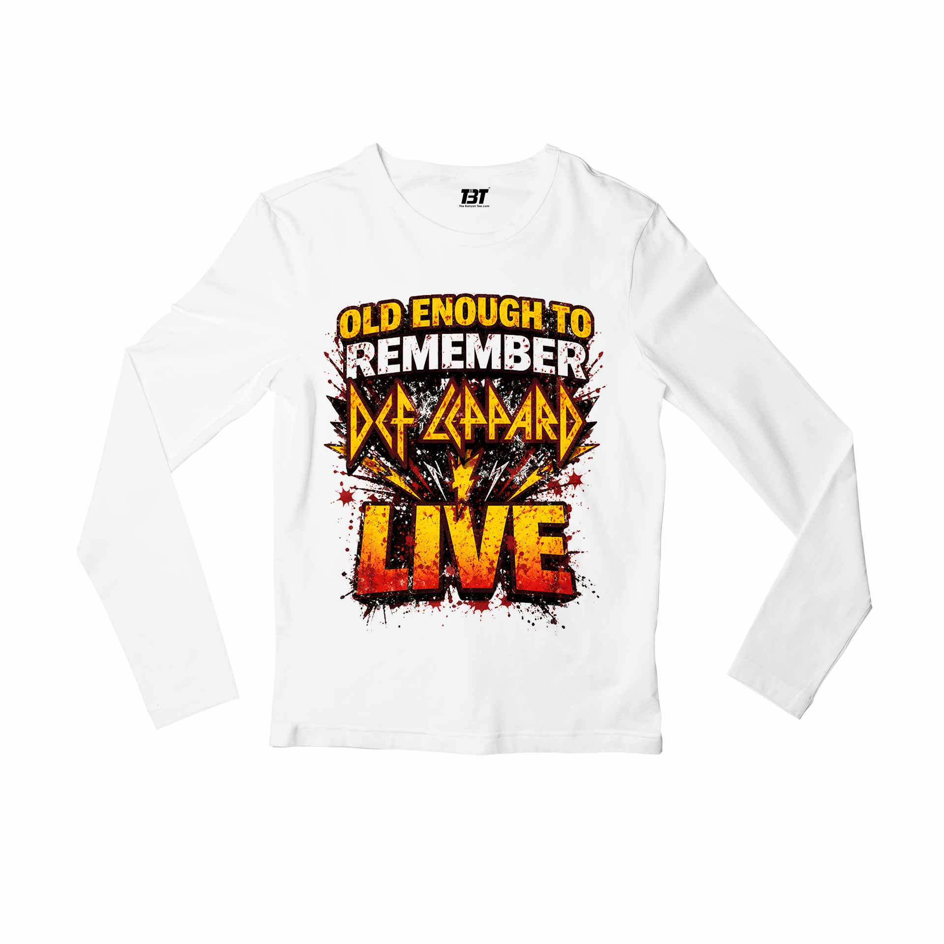 def leppard old enough full sleeves long sleeves music band buy online united states usa the banyan tee tbt men women girls boys unisex white 