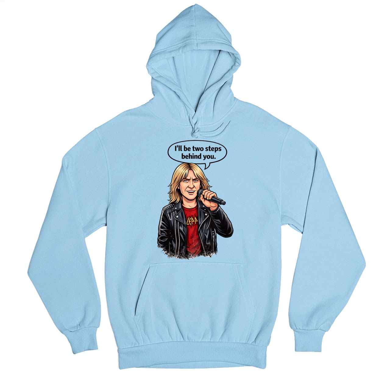 def leppard two steps behind hoodie hooded sweatshirt winterwear music band buy online united states usa the banyan tee tbt men women girls boys unisex baby blue 