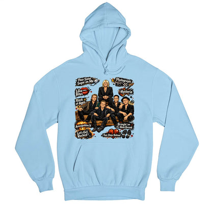 def leppard doodle leppard hoodie hooded sweatshirt winterwear music band buy online united states usa the banyan tee tbt men women girls boys unisex baby blue 