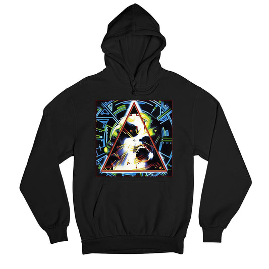 def leppard in my hysteria era hoodie hooded sweatshirt winterwear music band buy online united states usa the banyan tee tbt men women girls boys unisex black 