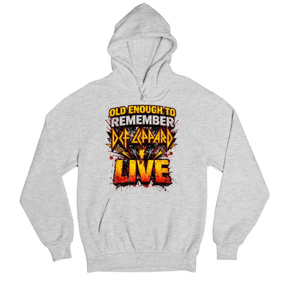 def leppard old enough hoodie hooded sweatshirt winterwear music band buy online united states usa the banyan tee tbt men women girls boys unisex gray 