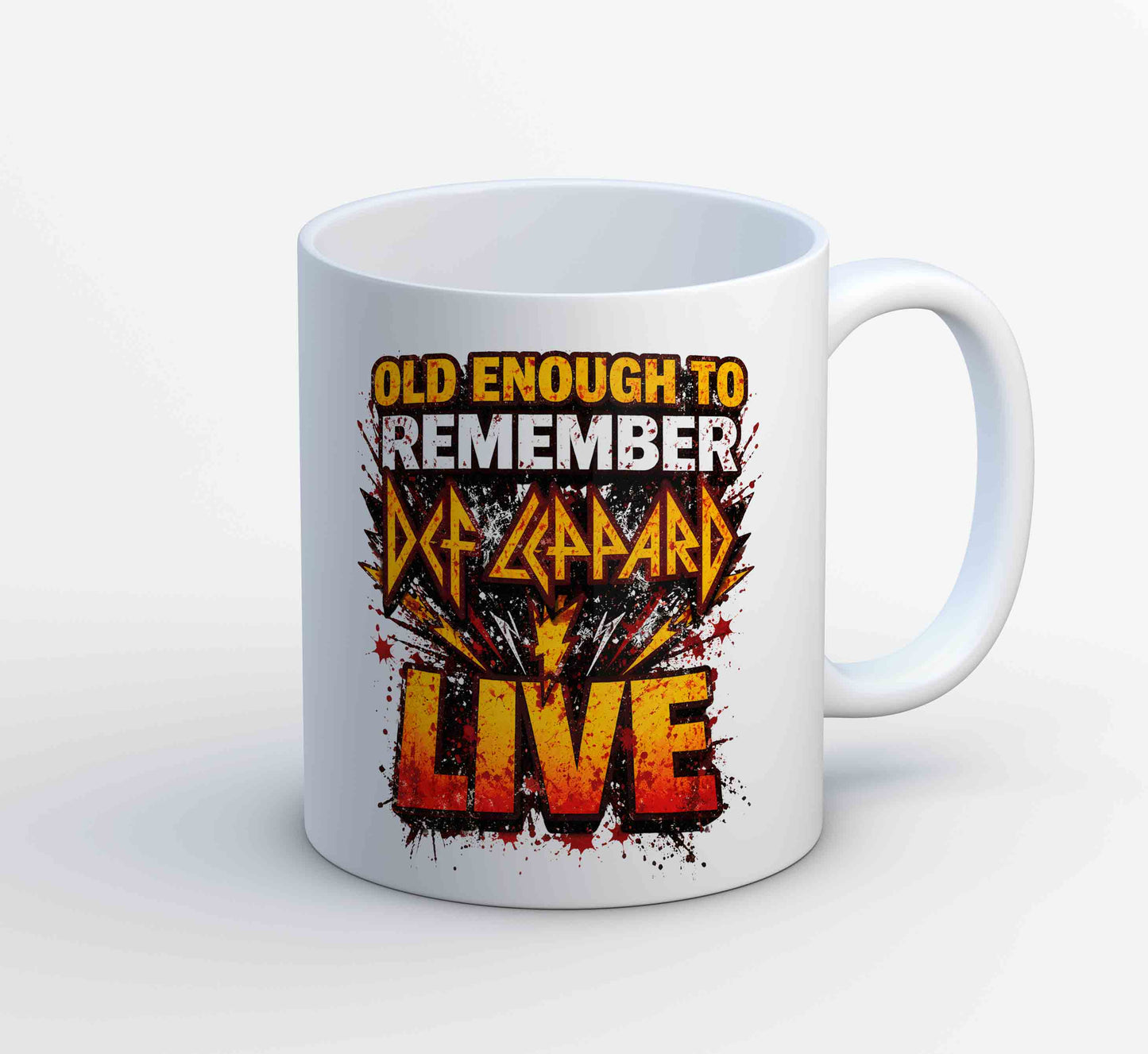def leppard old enough mug coffee ceramic music band buy online united states usa the banyan tee tbt men women girls boys unisex  