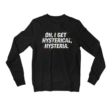 def leppard i get hysterical sweatshirt upper winterwear music band buy online united states usa the banyan tee tbt men women girls boys unisex black 