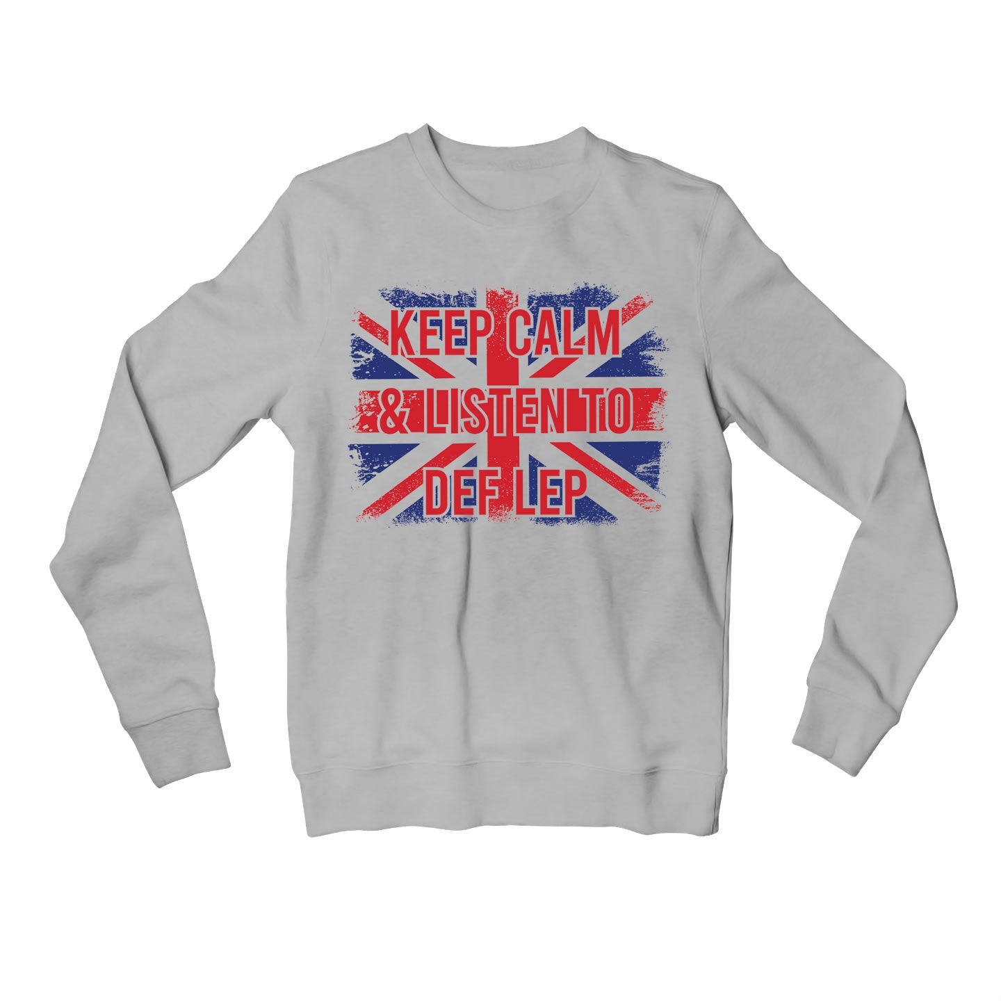 def leppard keep calm sweatshirt upper winterwear music band buy online united states of america usa the banyan tee tbt men women girls boys unisex gray and listen to def leppard