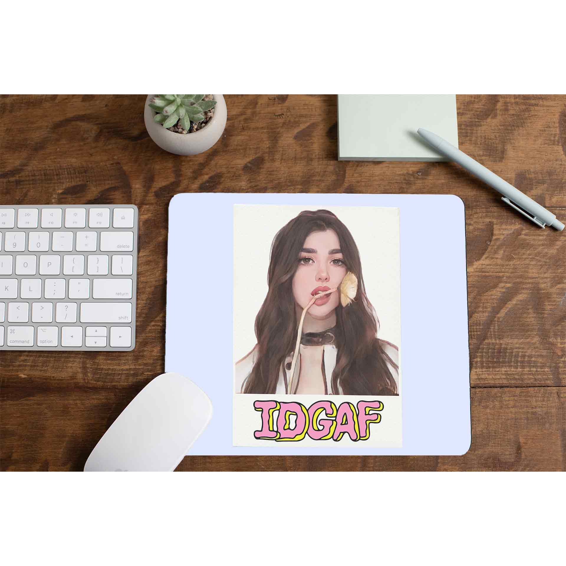 dua lipa idgaf mousepad logitech large anime music band buy online united states of america usa the banyan tee tbt men women girls boys unisex