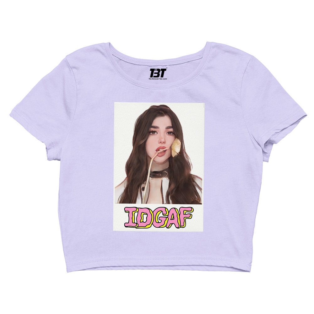 dua lipa idgaf crop top music band buy online united states of america usa the banyan tee tbt men women girls boys unisex lavender