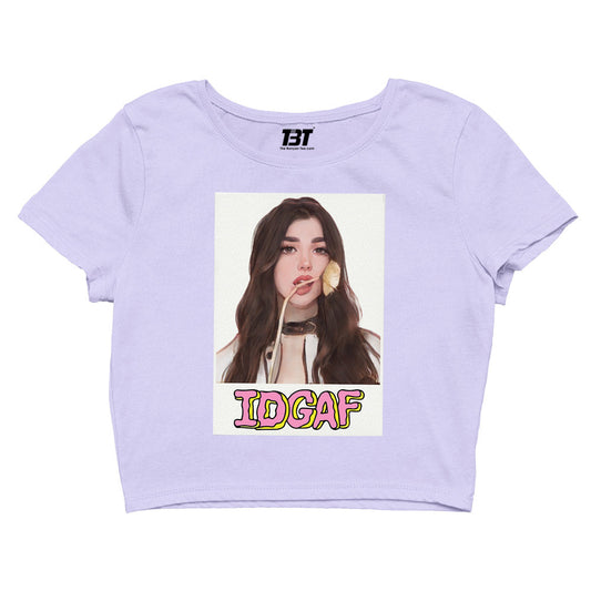 dua lipa idgaf crop top music band buy online united states of america usa the banyan tee tbt men women girls boys unisex lavender