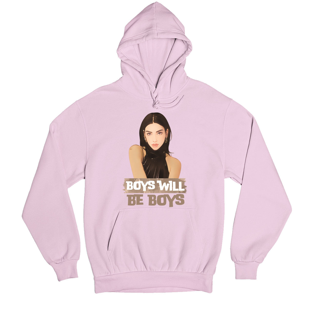 dua lipa boys will be boys hoodie hooded sweatshirt winterwear music band buy online united states usa the banyan tee tbt men women girls boys unisex baby pink