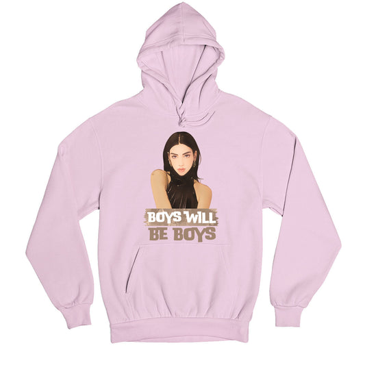 dua lipa boys will be boys hoodie hooded sweatshirt winterwear music band buy online united states usa the banyan tee tbt men women girls boys unisex baby pink