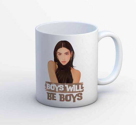 dua lipa boys will be boys mug coffee ceramic music band buy online usa united states of america the banyan tee tbt men women girls boys unisex