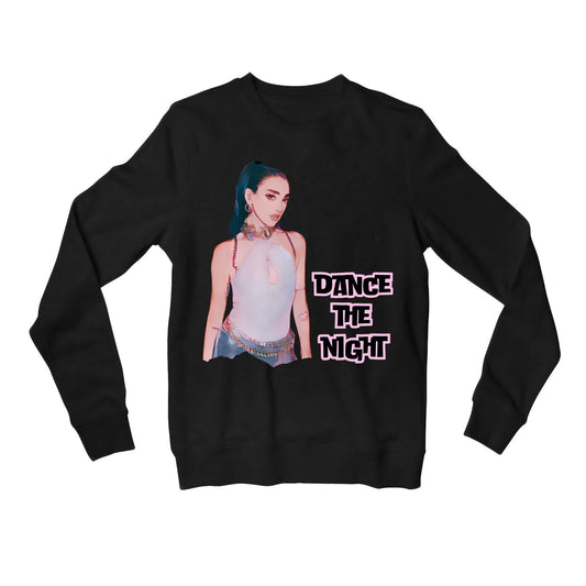 dua lipa dance the night sweatshirt upper winterwear music band buy online united states usa the banyan tee tbt men women girls boys unisex black