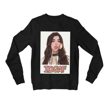 dua lipa idgaf sweatshirt upper winterwear music band buy online united states of america usa the banyan tee tbt men women girls boys unisex black