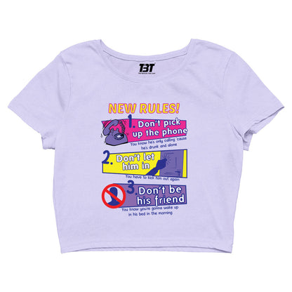 dua lipa new rules crop top music band buy online united states of america usa the banyan tee tbt men women girls boys unisex white