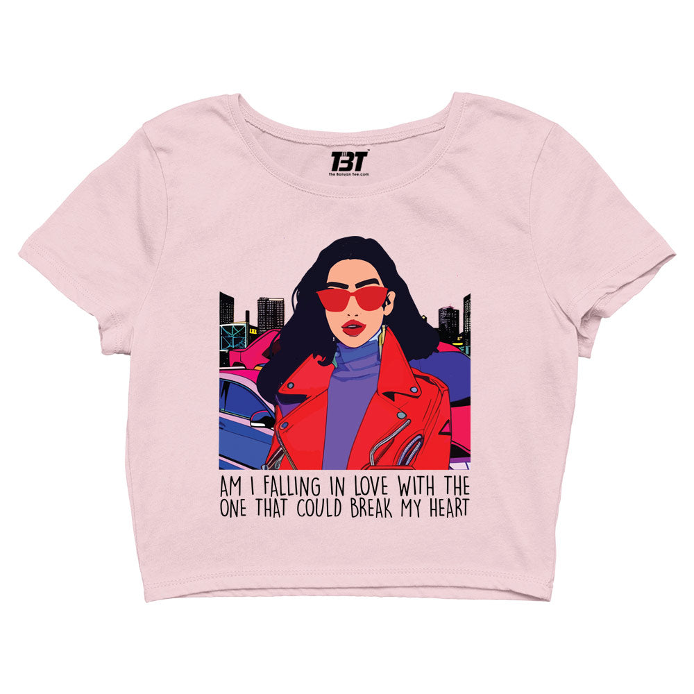 dua lipa break my heart crop top music band buy online united states of america usa the banyan tee tbt men women girls boys unisex baby pink