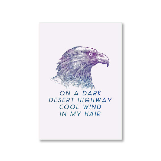 eagles on a dark desert highway poster wall art buy online united states of america usa the banyan tee tbt a4 - hotel california