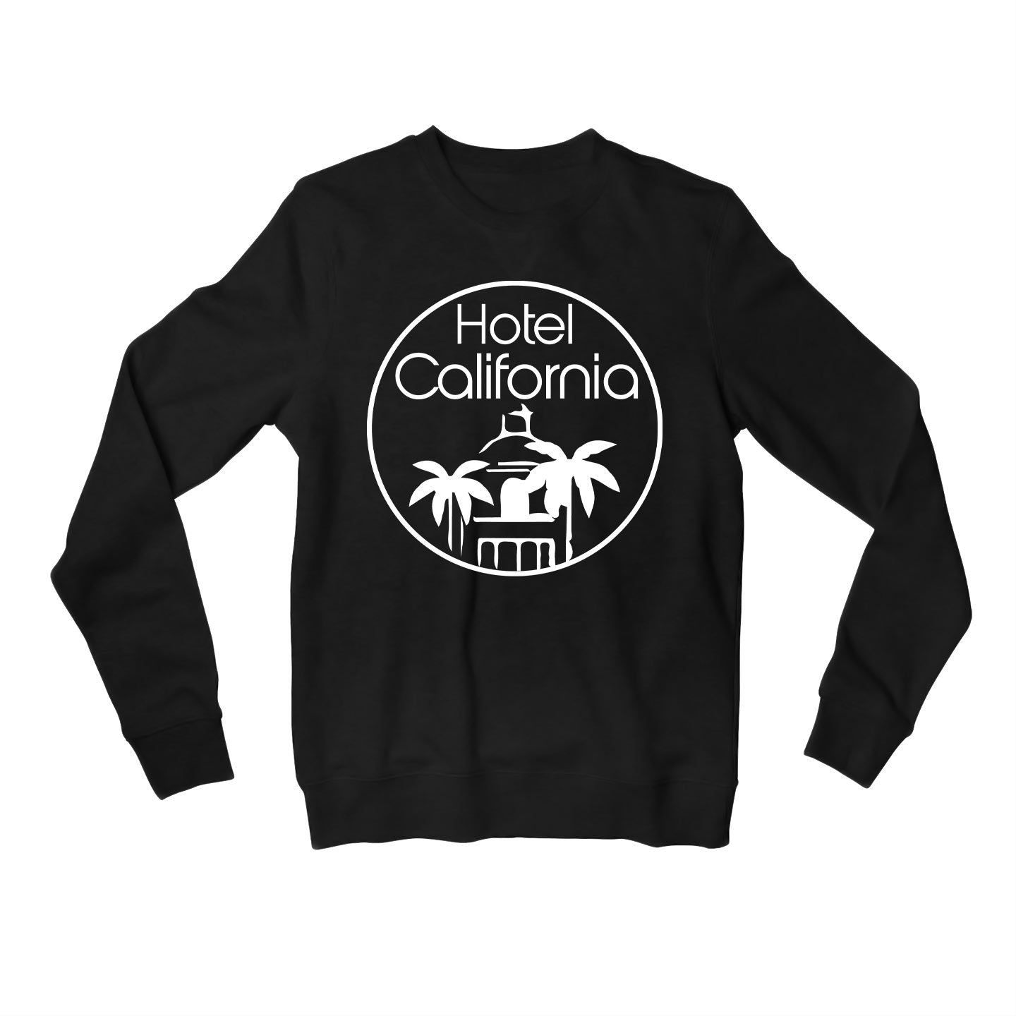 eagles hotel california sweatshirt upper winterwear music band buy online united states of america usa the banyan tee tbt men women girls boys unisex black