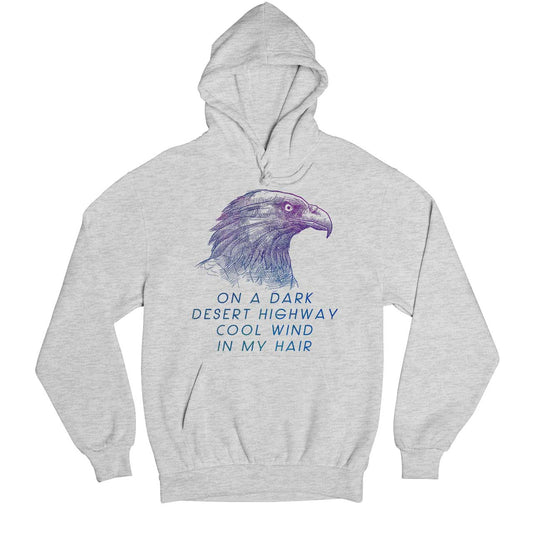 eagles on a dark desert highway hoodie hooded sweatshirt winterwear music band buy online usa united states of america the banyan tee tbt men women girls boys unisex gray - hotel california